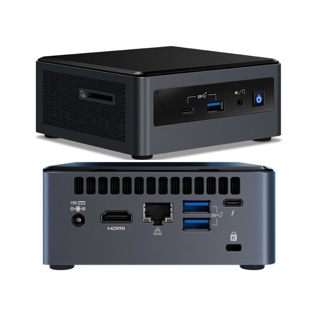 Комп'ютер INTEL NUC 10 Performance kit / i5-10210U, M.2 and 2.5" Drive (BXNUC10I5FNHN / BOXNUC7CJYHN5) - зображення 4