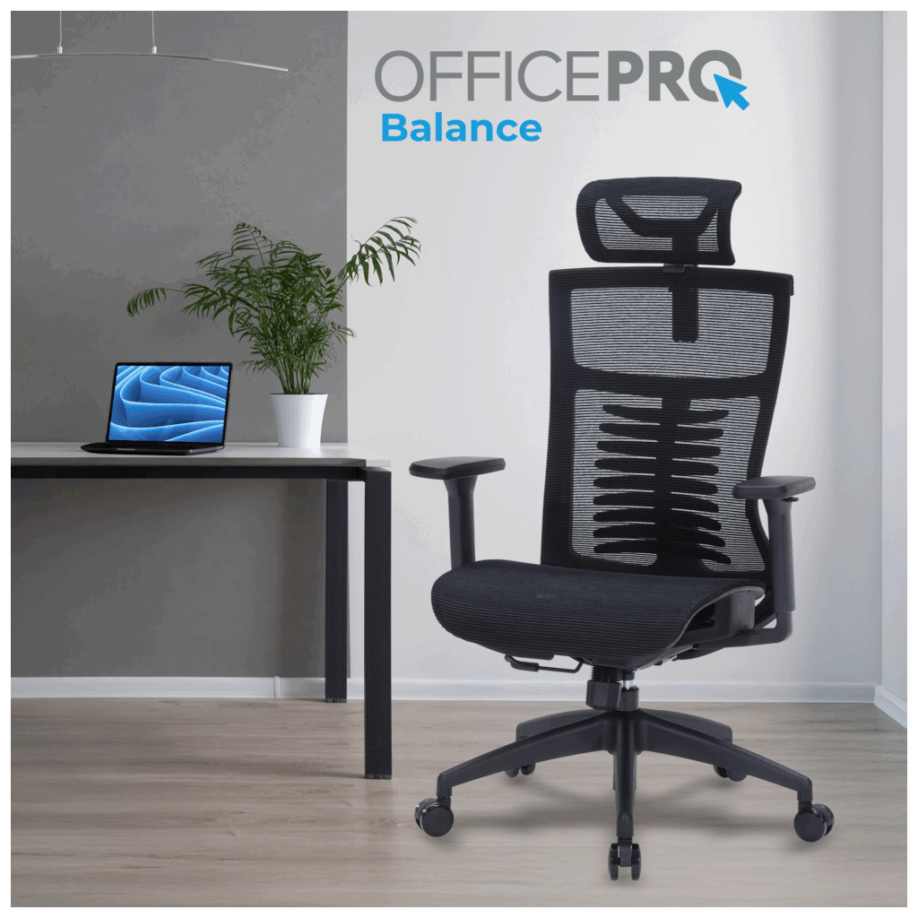 Офісне крісло OfficePro Balance OC620-B-B-B (OC620-B-B-B) - зображення 3