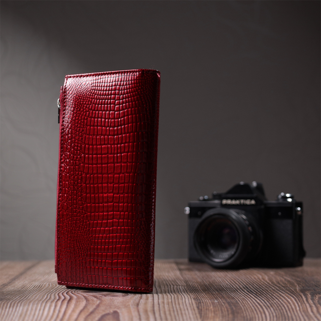 Гаманець ST Leather З натуральної шкіри Червоний (22715) - зображення 10