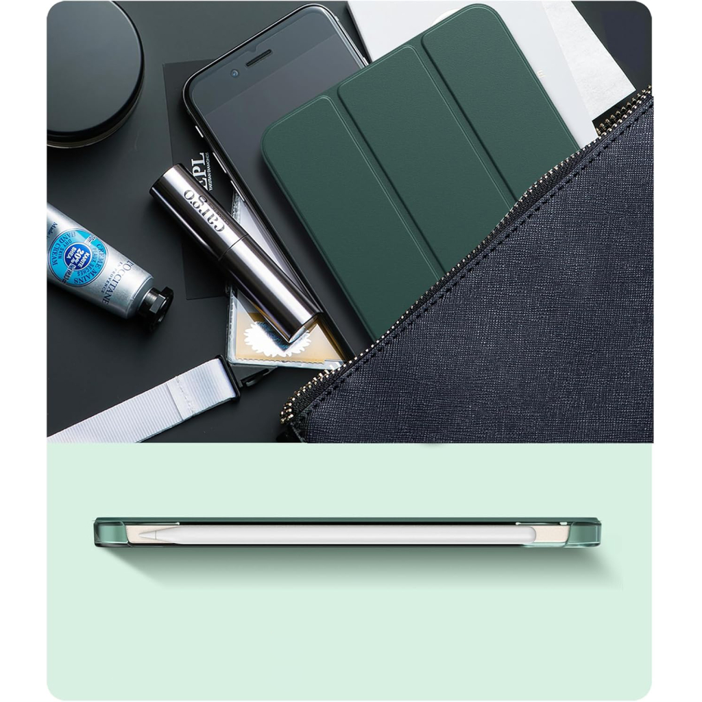 Чохол до планшета BeCover Tri Fold Hard Apple iPad Mini 7 2024 Dark Green (712451) - зображення 5