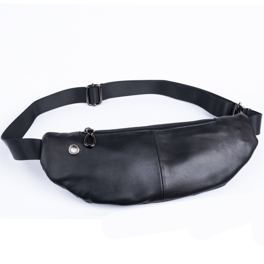 Сумка Vintage Поясна з натуральної шкіри Чорна (20343) - зображення 2