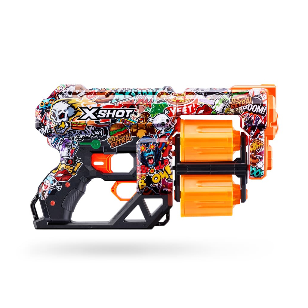 Іграшкова зброя Zuru X-Shot Швидкострільний бластер Skins Dread Sketch (12 патронів) (36517H) - зображення 2