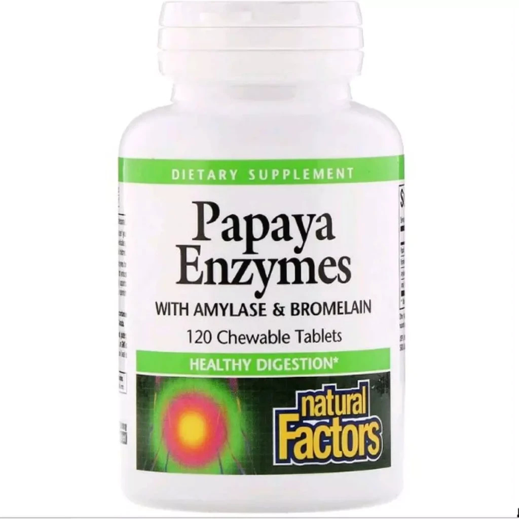 Вітамін Natural Factors Ензими Папайї, Papaya Enzymes, 120 Таблеток (NFS01749) - зображення 1