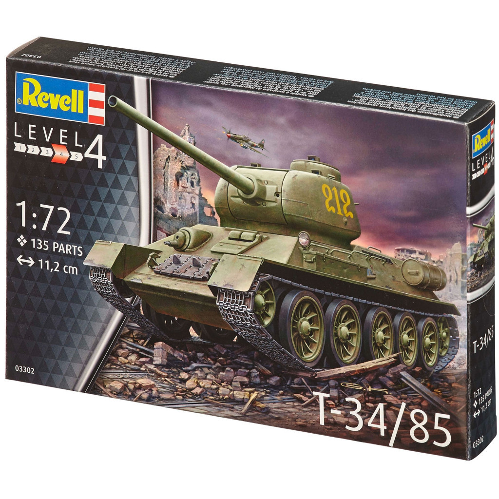 Збірна модель Revell Танк Т-34/85 рівень 4, 1:72 (RVL-03302) - зображення 1