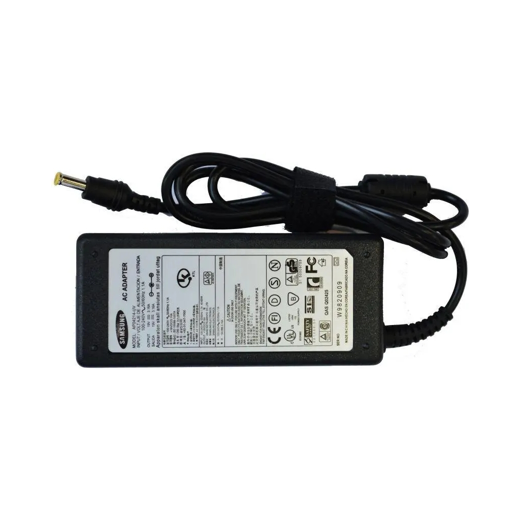 Блок живлення до ноутбуку AlSoft Samsung 60W 19V, 3.16A, 5.5/3.0 (pin inside) (A40023) - зображення 1