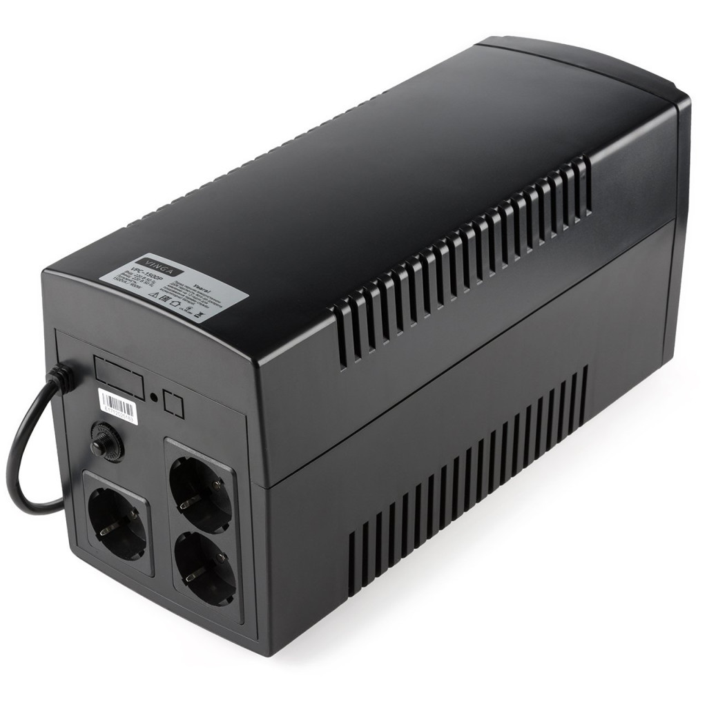 Пристрій безперебійного живлення Vinga LCD 1500VA plastic case (VPC-1500P) - зображення 10