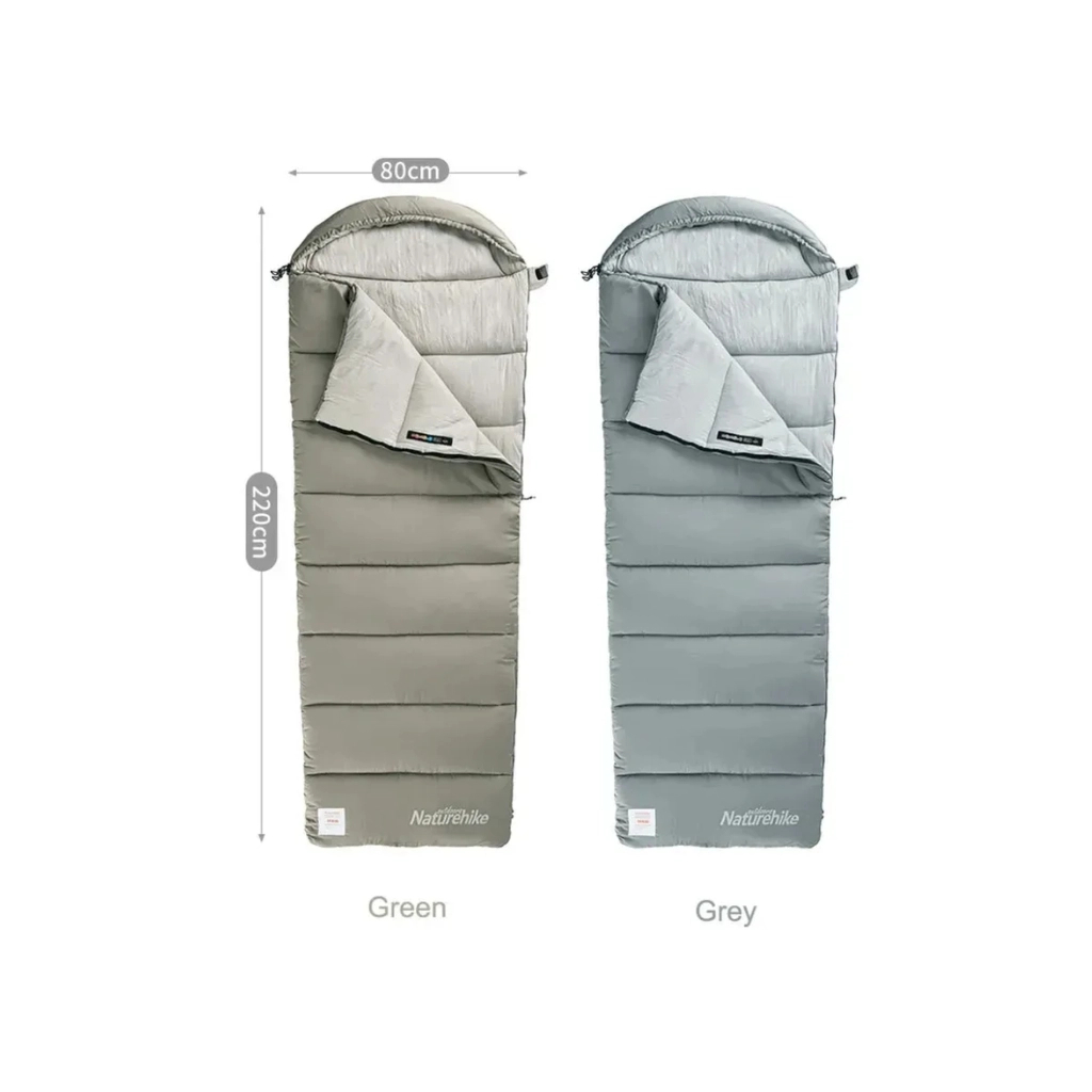 Спальний мішок Naturehike з капюшоном із мішком для зберігання M300 CNK2350WS023, сірий, лівий (6927595775974) - зображення 4