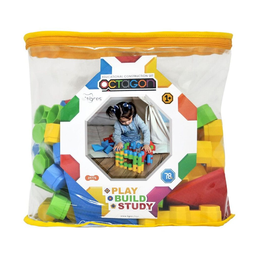 Конструктор Tigres Octagon 78 елементів в сумці (39775) - зображення 1