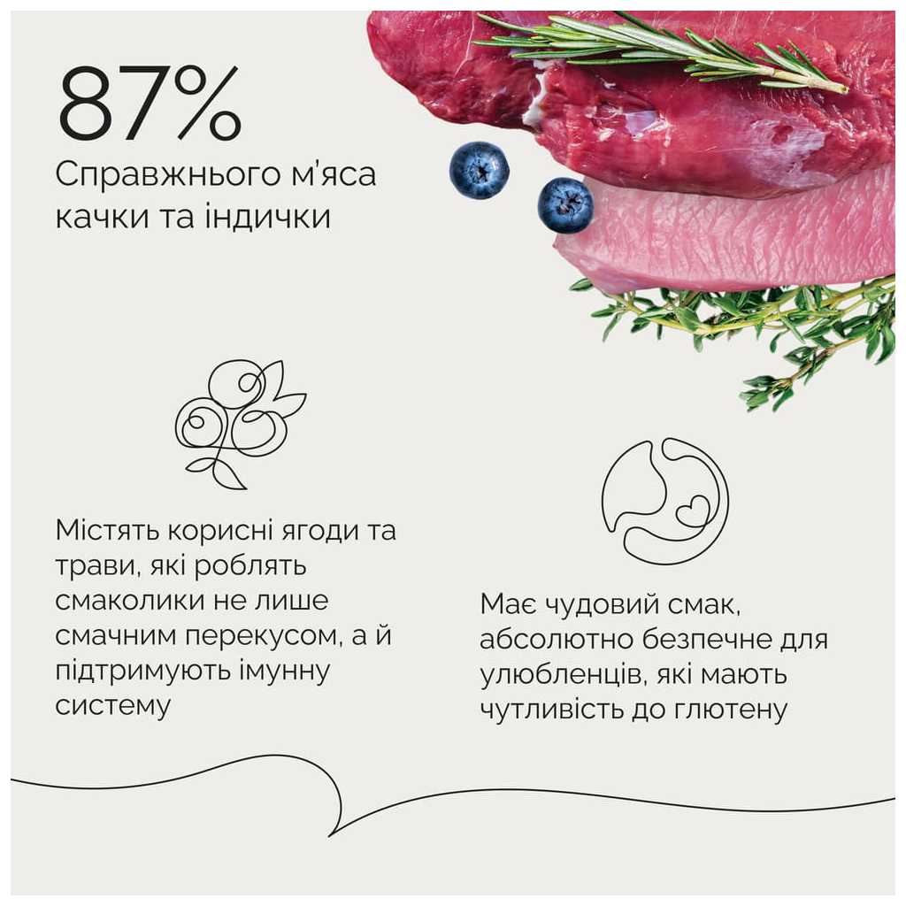 Ласощі для собак Savory Fillet Turkey With Duck 100 г (4820261921151) - изображение 7