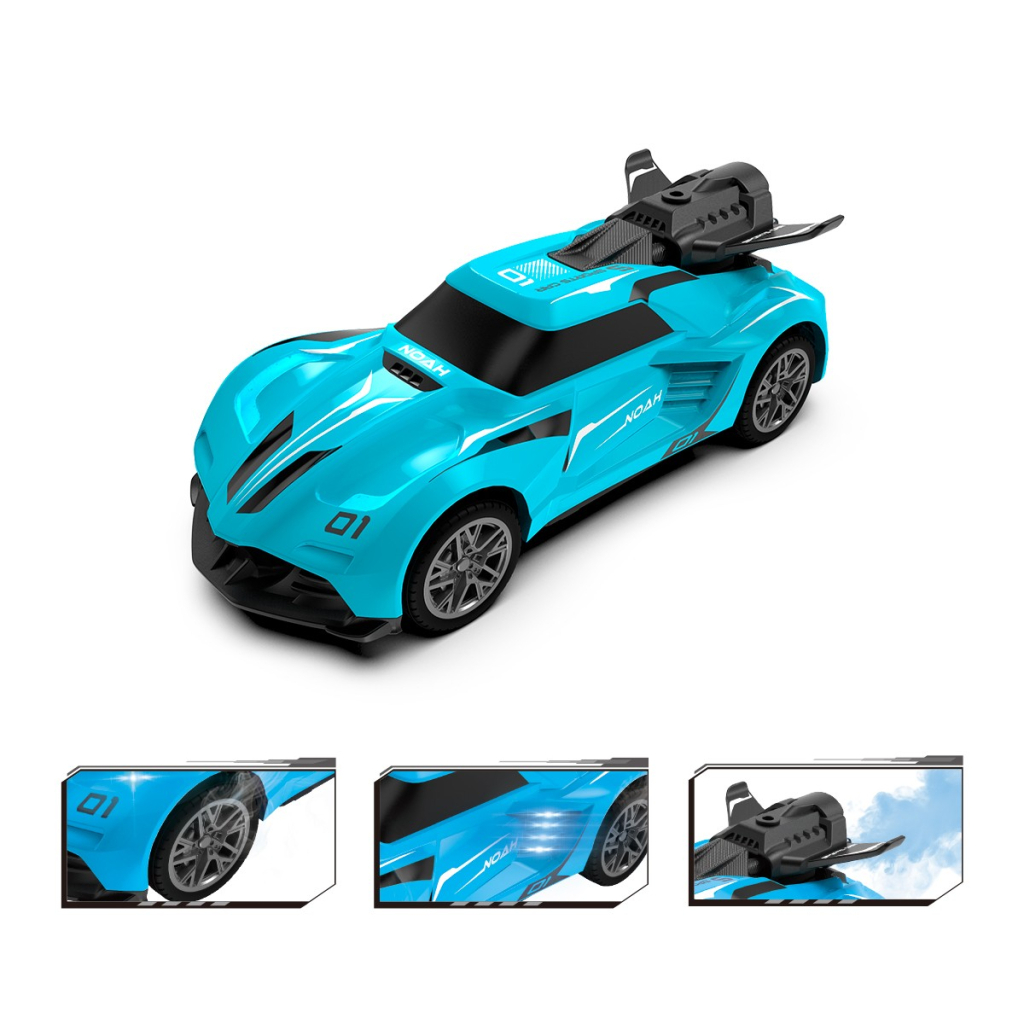 Радіокерована іграшка Sulong Toys Spray Car – Sport (блакитний, 1:24, світло, функція туман) (SL-354RHBL) - зображення 8