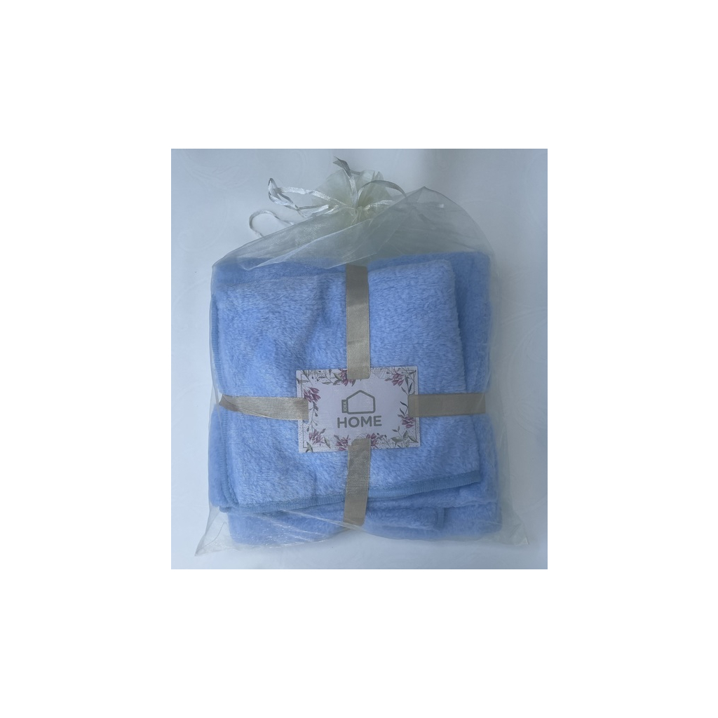 Рушник Idea Home набір банний 35х75+70х140см мікрофібра Blue (6732639) - изображение 1