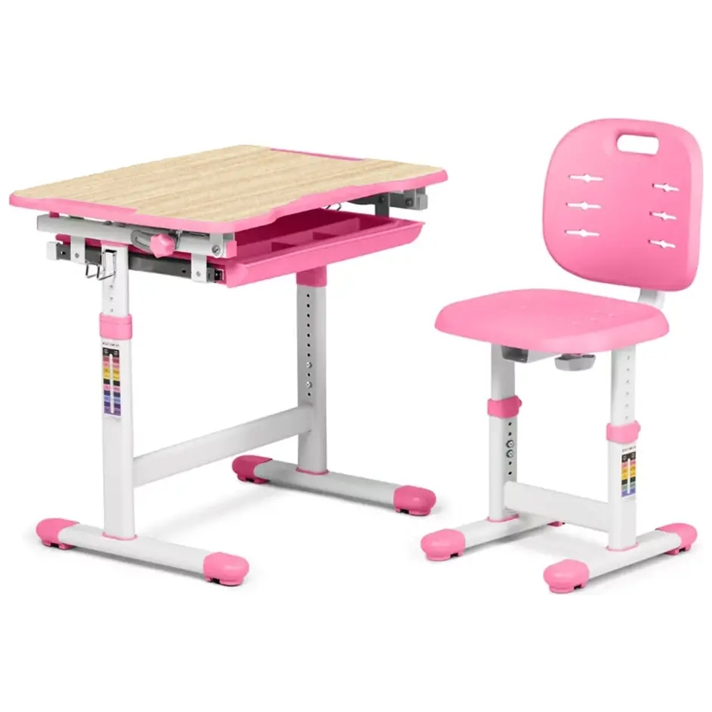 Парта зі стільцем FunDesk Piccolino III Pink-w - изображение 2