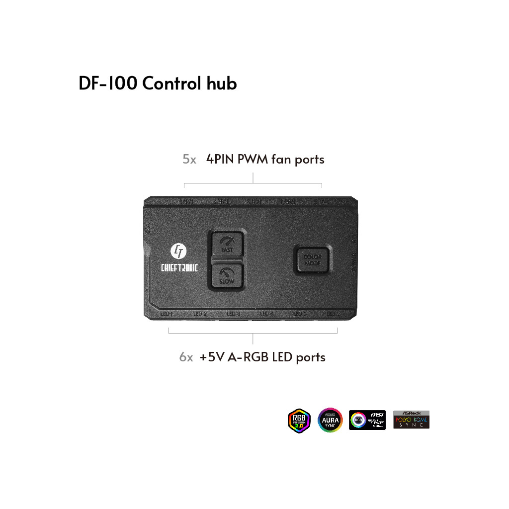 Кулер до корпусу Chieftec Nova (NF-3012-RGB) - зображення 8