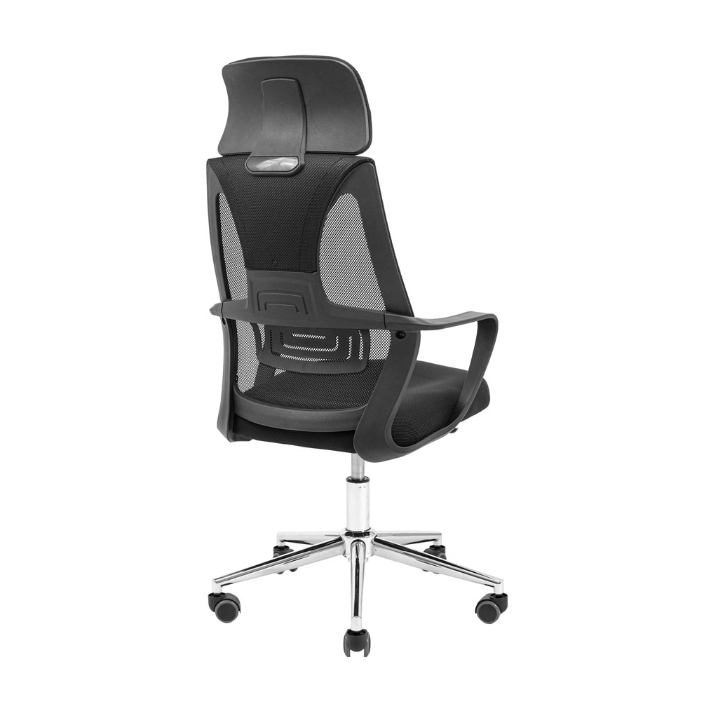 Офісне крісло Richman Профі Хром Піастра Сітка чорна (Rich0001053) - зображення 4