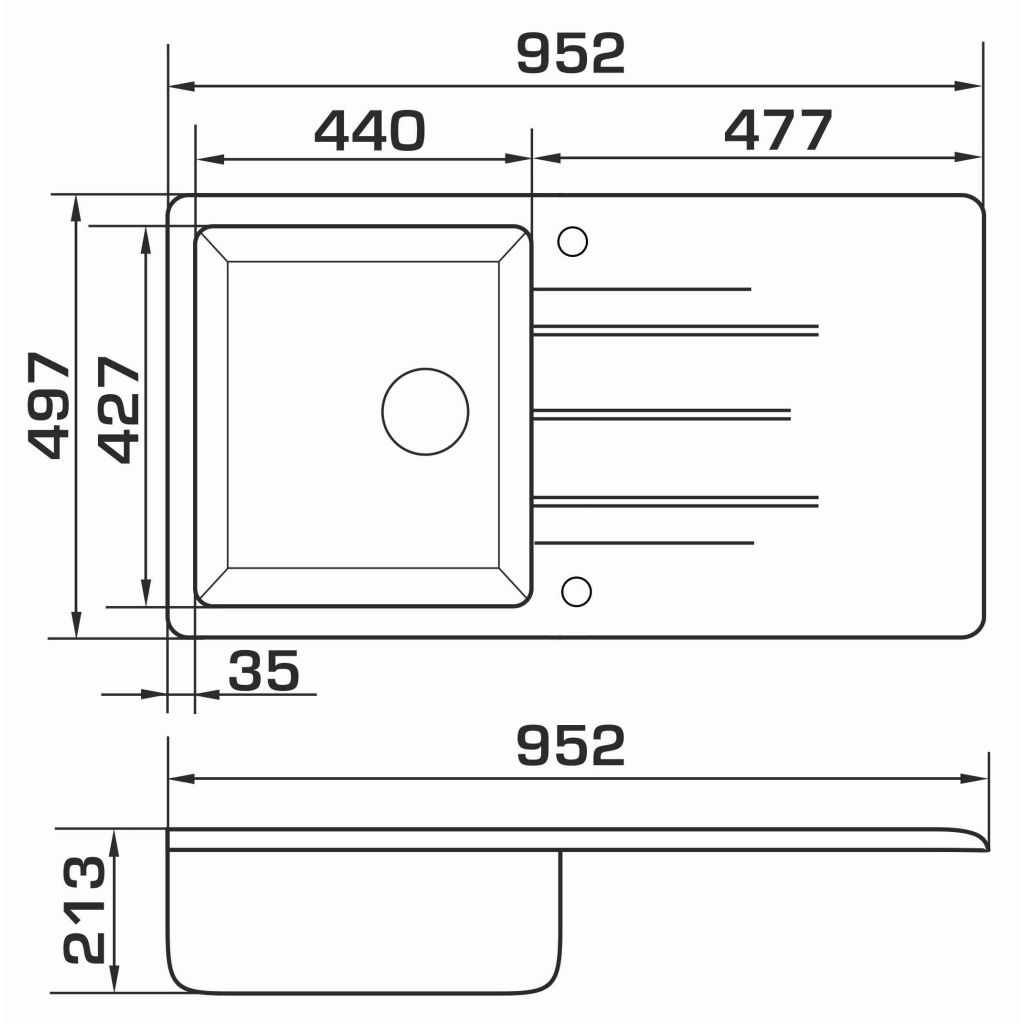 Мийка кухонна GRANADO MORA gris - зображення 7