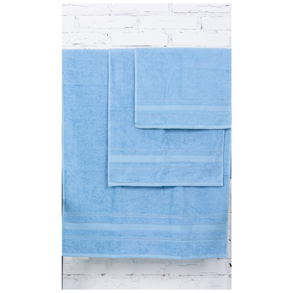 Рушник MirSon набір банний 5002 SoftNess Cornflower 50x90, 70x140, 100x150 (2200003182620) - зображення 2