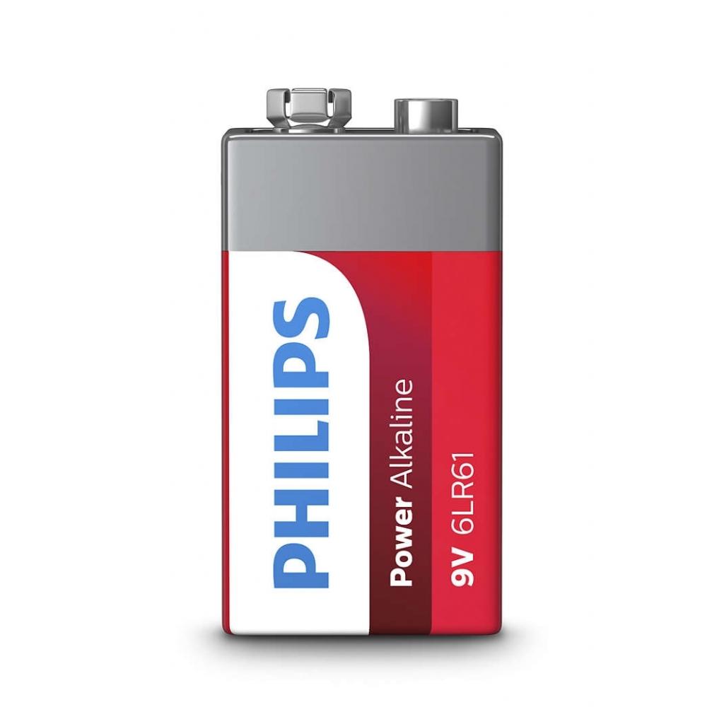 Батарейка Philips Крона 6LR61 Power Alkaline * 1 (6LR61P1B/10) - зображення 2