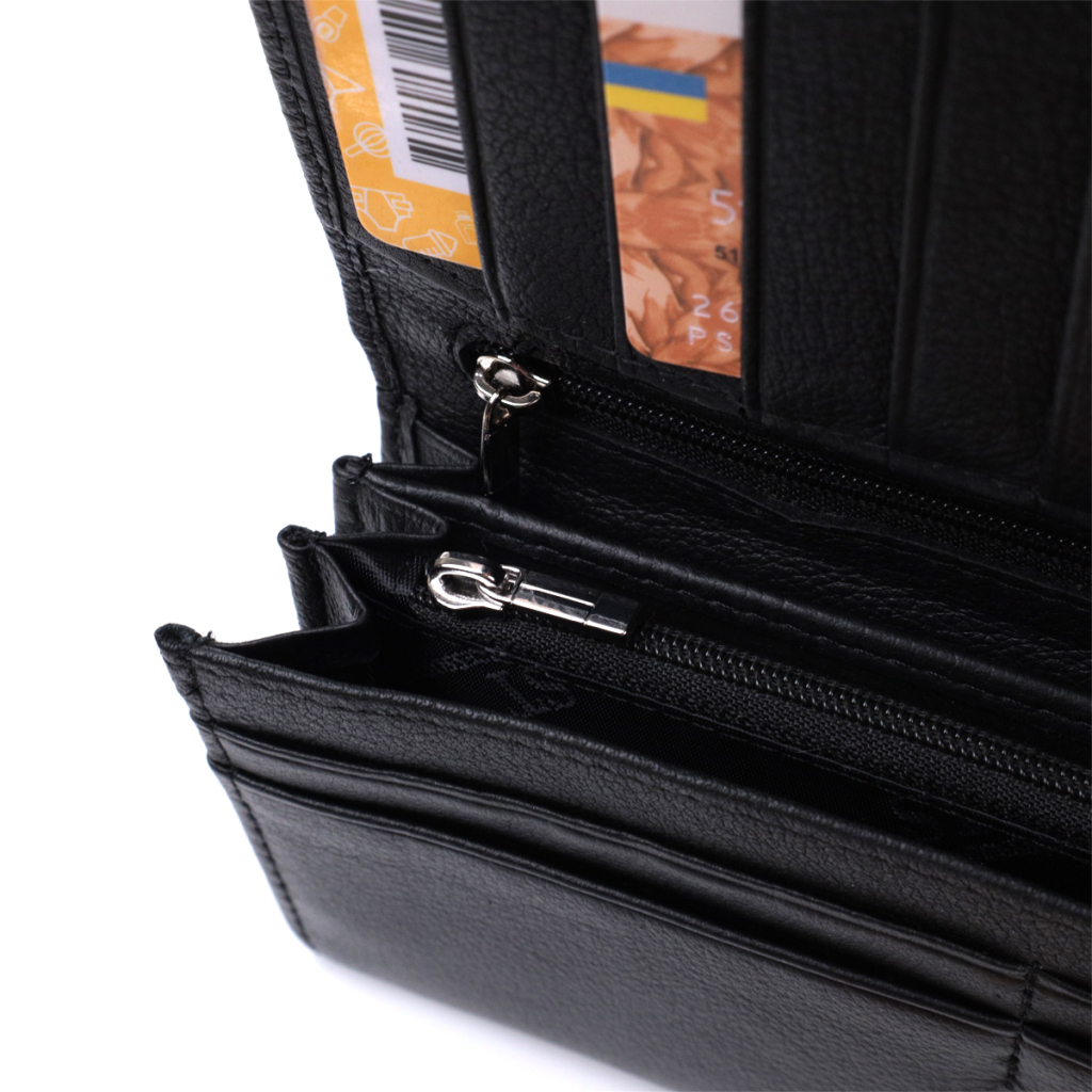 Гаманець ST Leather З натуральної шкіри Чорний (22696) - зображення 8