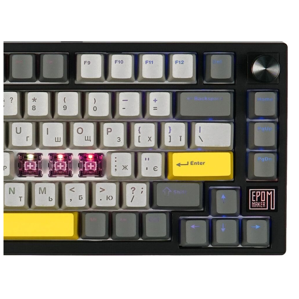 Клавіатура Epomaker TH80 SE 75 Flamingo Switch Hot-Swap RGB Wireless/Bluetooth/USB UA Black (TH80-SE-B-F) - зображення 3