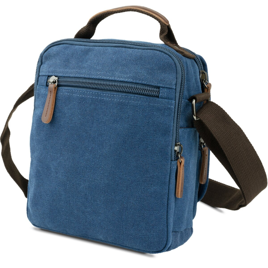 Сумка Vintage Текстильна чоловіча на два відділення Синя (20201) - зображення 2