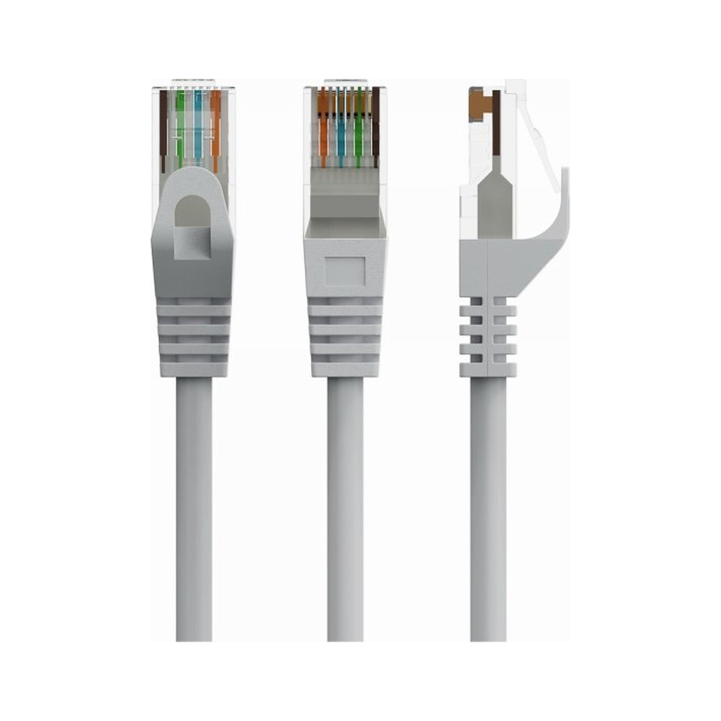Патч-корд 5м UTP cat 6 CU gray Cablexpert (PP6U-CU-5M) - зображення 1