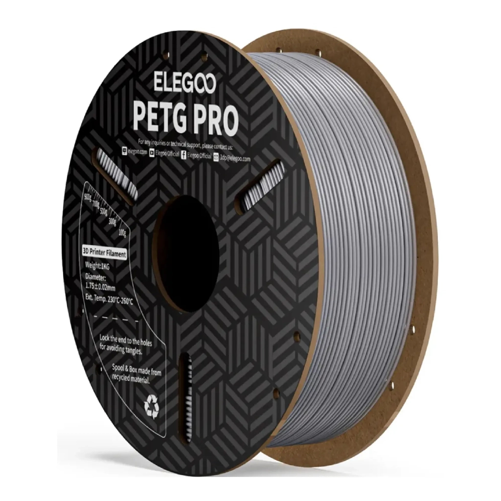 Пластик для 3D-принтера ELEGOO PETG PRO 1кг, 1.75мм, gray (50.203.0205) - зображення 1