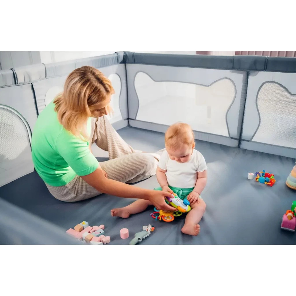 Дитячий манеж Lionelo Willow XL Grey Concrete (LO-WILLOW XL GREY CONCRETE) - зображення 11