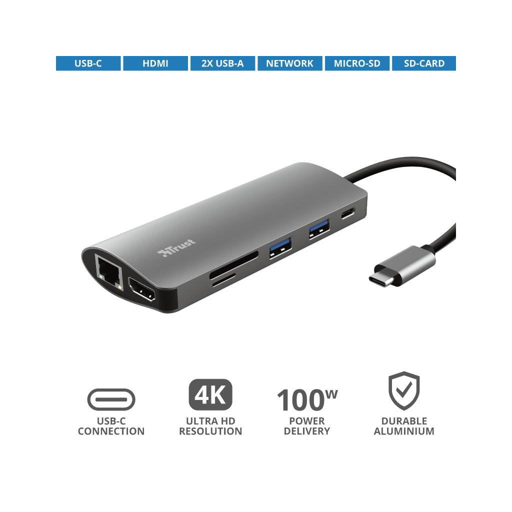 Концентратор Trust DALYX 7-IN-1 USB-C ALUMINIUM (23775_TRUST) - изображение 10