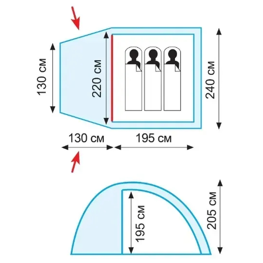 Намет Tramp Bell 3 (V2) green (UTRT-080) - изображение 12