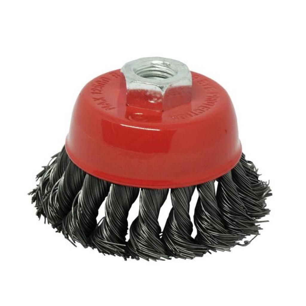 Щітка для електроінструменту Зеніт чашка плетена сталь 125 мм х14, 0.5 мм (35100125) - зображення 1