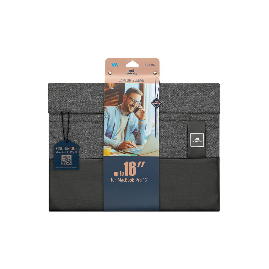 Чохол до ноутбука RivaCase 15.6" 8805 (Black) "Lantau", меланж (8805Black) - зображення 6