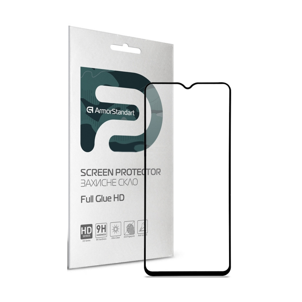 Скло захисне Armorstandart Full Glue HD TECNO POP 4 Pro (BC3) Black (ARM65104) - зображення 1