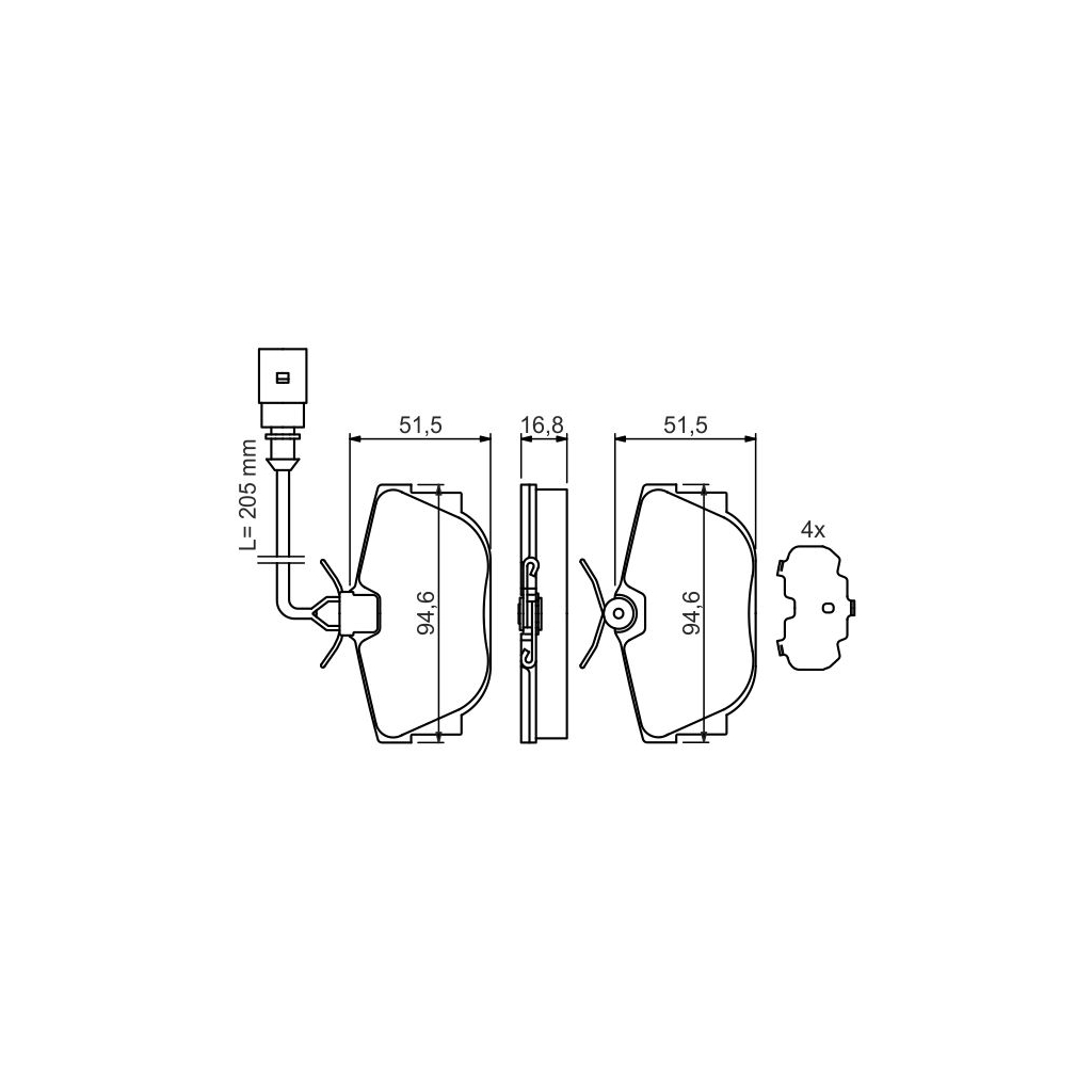 Гальмівні колодки Bosch 0 986 494 051 - изображение 4