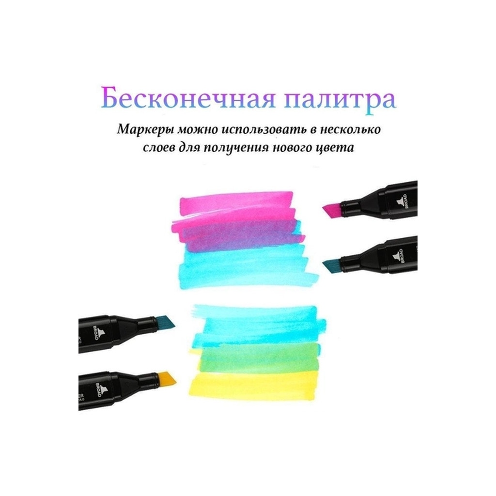 Набір маркерів Touch двосторонніх скетч маркерів 36 шт в чохлі (XK-MRK-BG) - picture 9