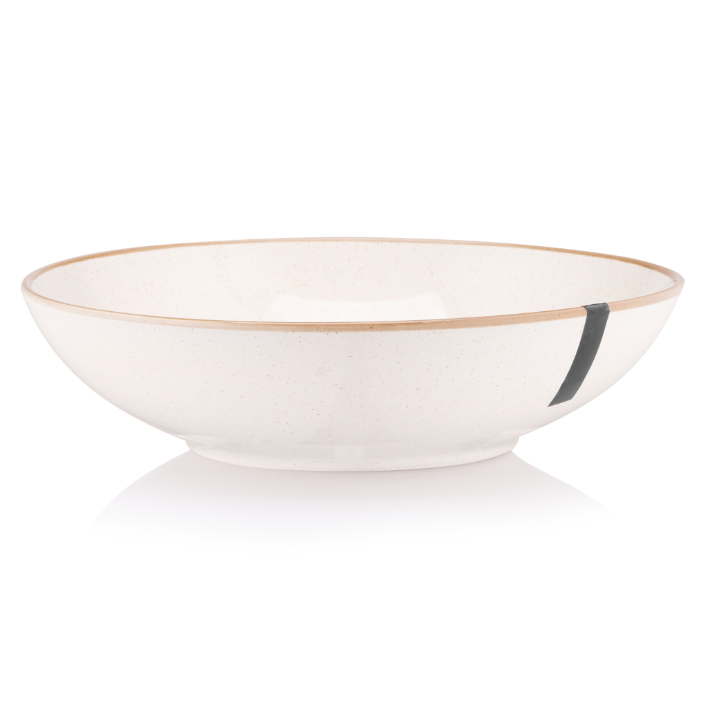 Тарілка Ardesto Apulia, 820мл, 20.8см, кераміка, кремовий (AR2921AC) - зображення 1