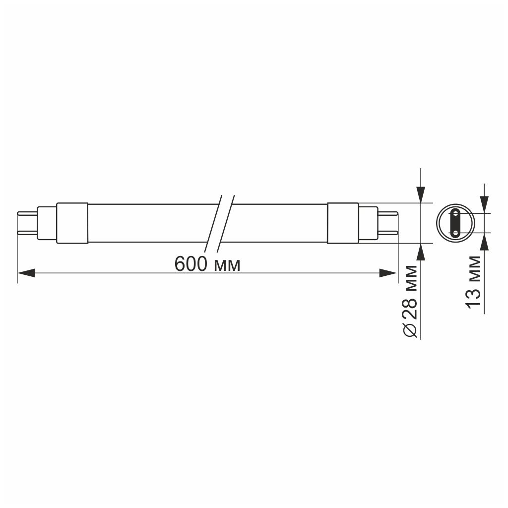 Лампочка Videx T8b 9W 0.6M 4100K 220V (VL-T8b-09064) - picture 3
