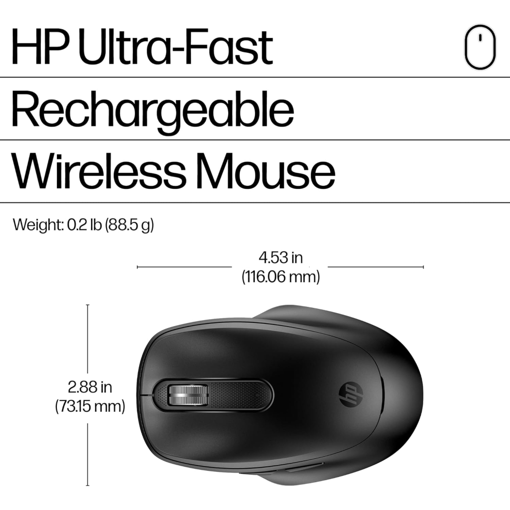 Мишка HP 510 Ultra-Fast Rechargeable Wireless Black (9C2F6AA) - зображення 8