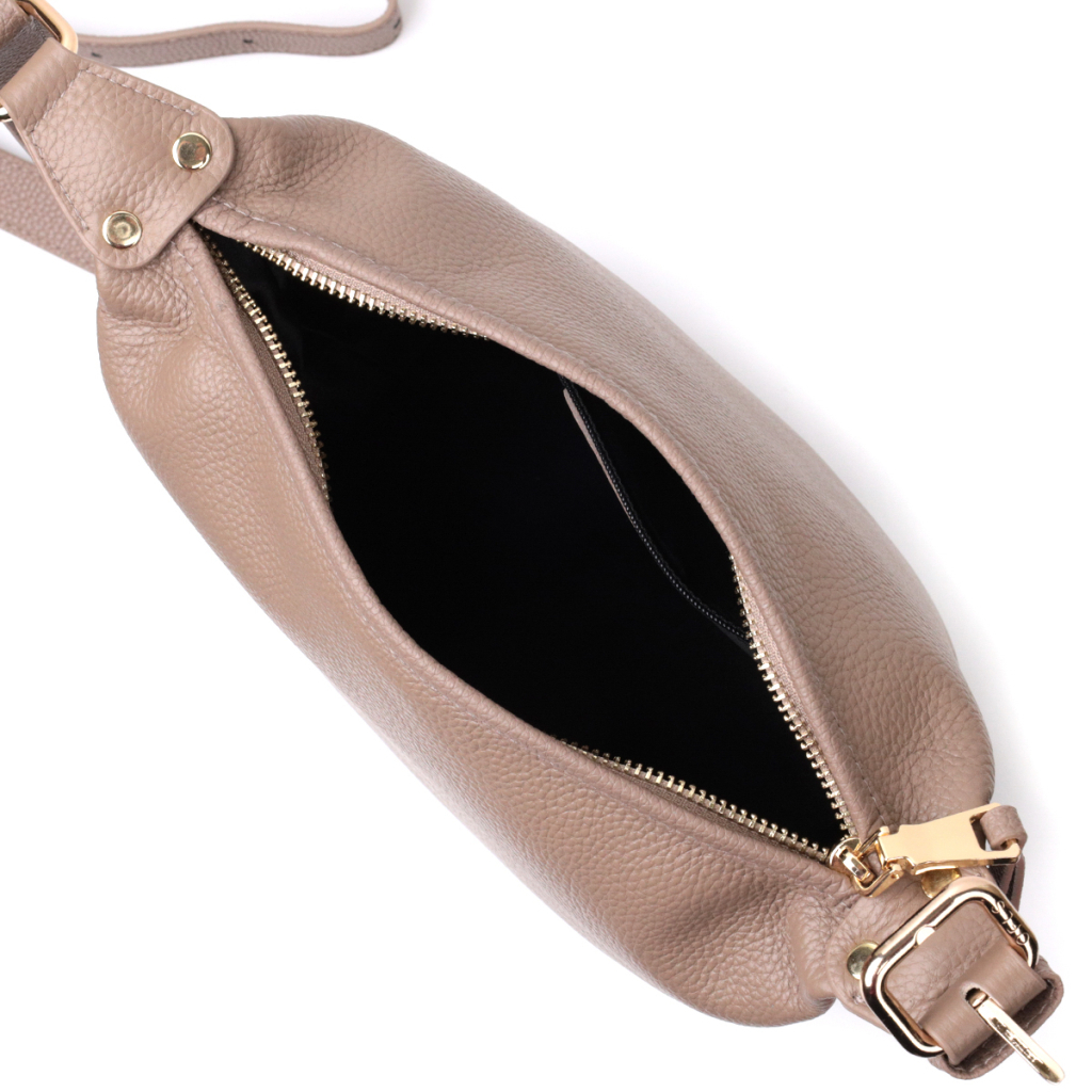 Сумка Vintage Жіноча з однією довгою ручкою з натуральної шкіри Бежева (22306) - зображення 6