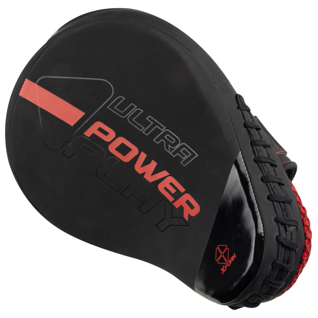 Лапи боксерські PowerPlay 3044 Pro Carbon Ultra Series Чорно-Червоні (PP_3044_Bl/Red) - изображение 5