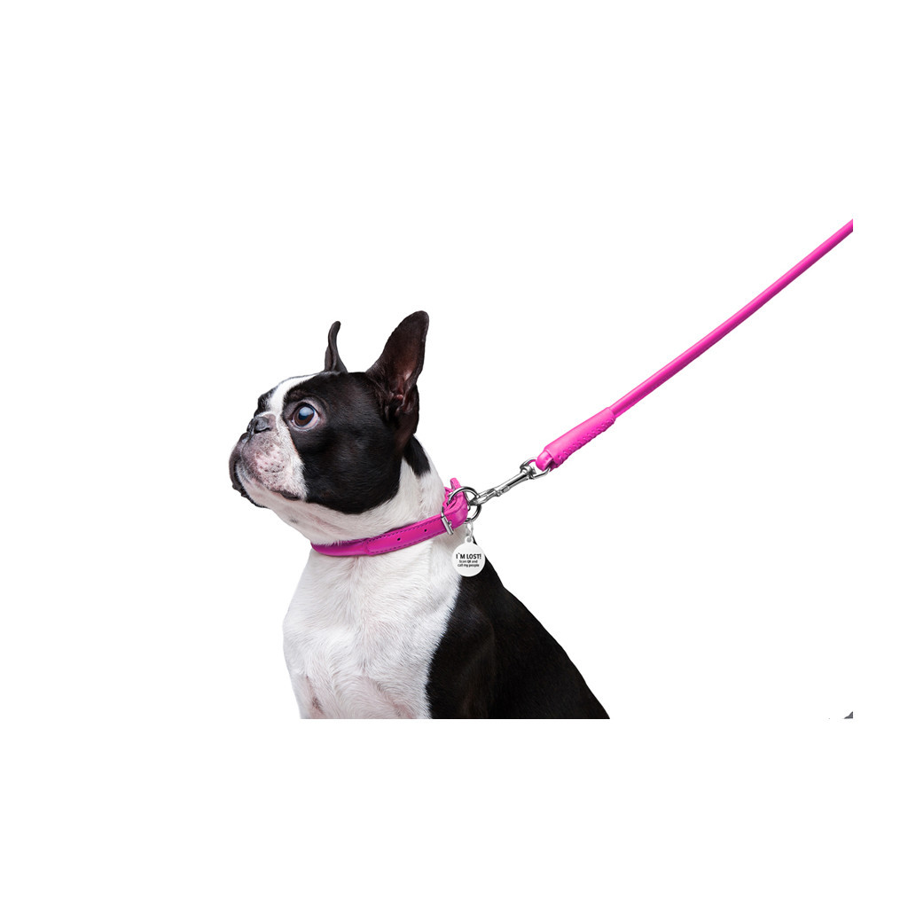 Повідець для собак WAUDOG Glamour круглий XS d 8 мм Д 122 см рожевий (33777) - зображення 6