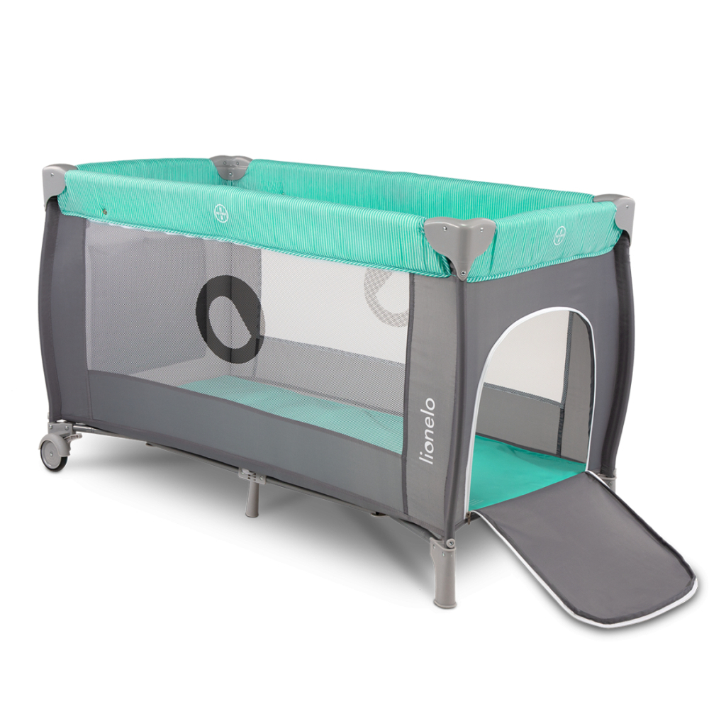 Дитячий манеж Lionelo Sven Plus Turquoise-grey (LO-SVEN PLUS TURQUOISE GREY) - зображення 3