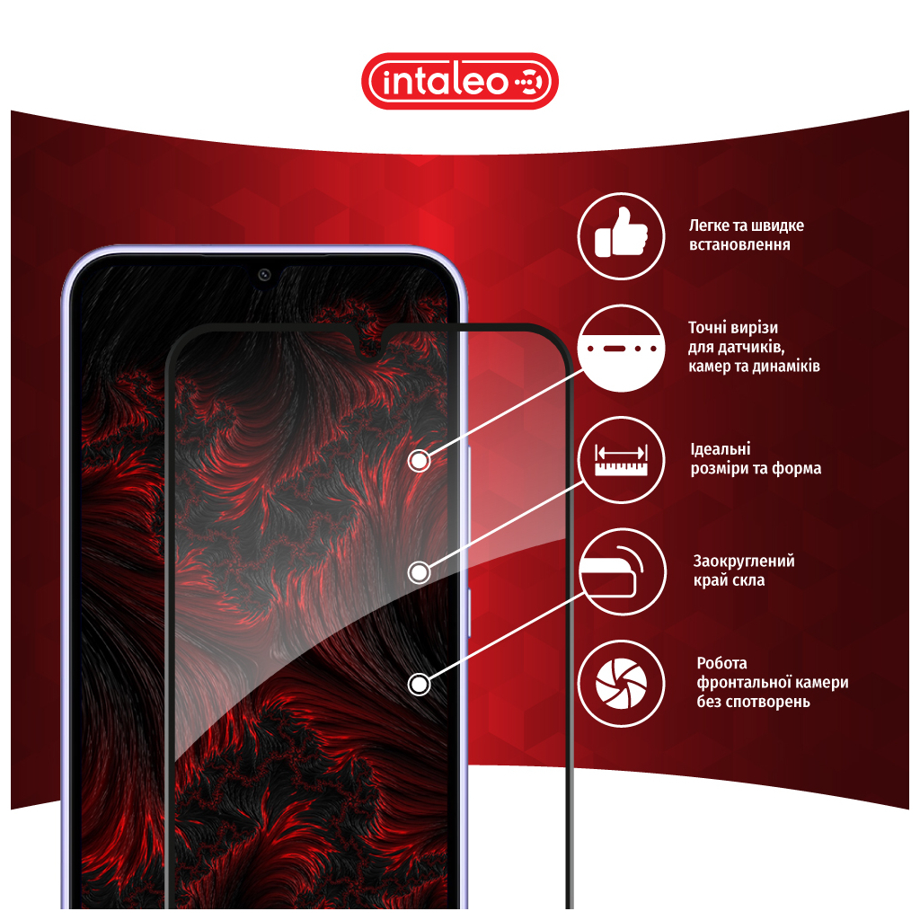 Скло захисне Intaleo Full Glue Samsung A34 5G Black (1283126559839) - зображення 3