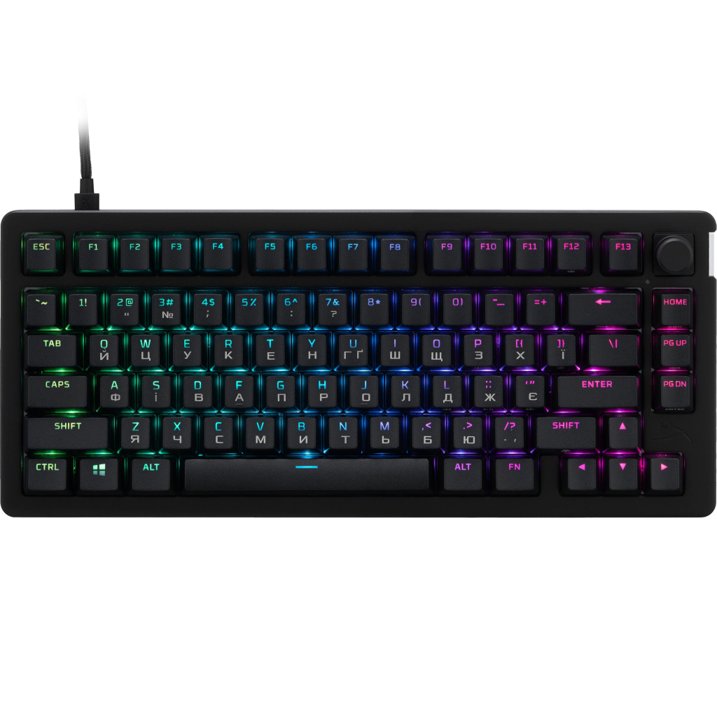 Клавіатура HyperX Alloy Rise 75 PBT HX Red USB UA Black (7G7A4AA) - изображение 1