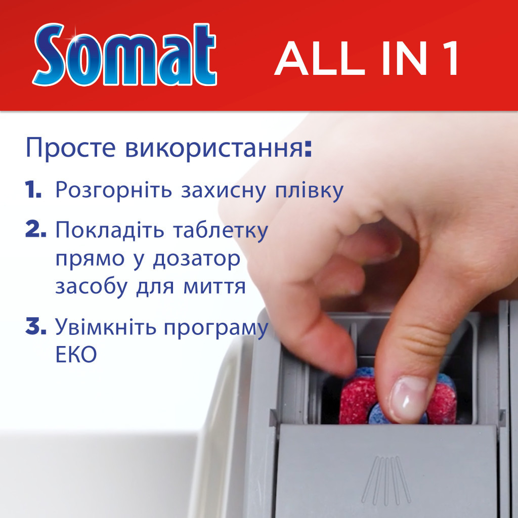 Таблетки для посудомийних машин Somat All in 1 48 шт. (9000101591668) - зображення 5