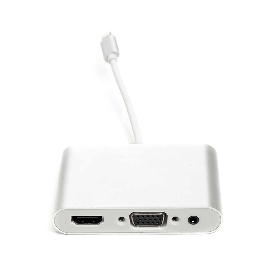 Перехідник Lightning (M) to HDMI, VGA, 3.5mм (F) PowerPlant (CA911929) - зображення 1