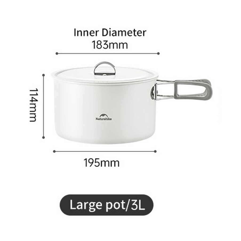 Котел туристичний Naturehike CNK2450CF013, 3 л, алюміній (6927595712450) - зображення 6