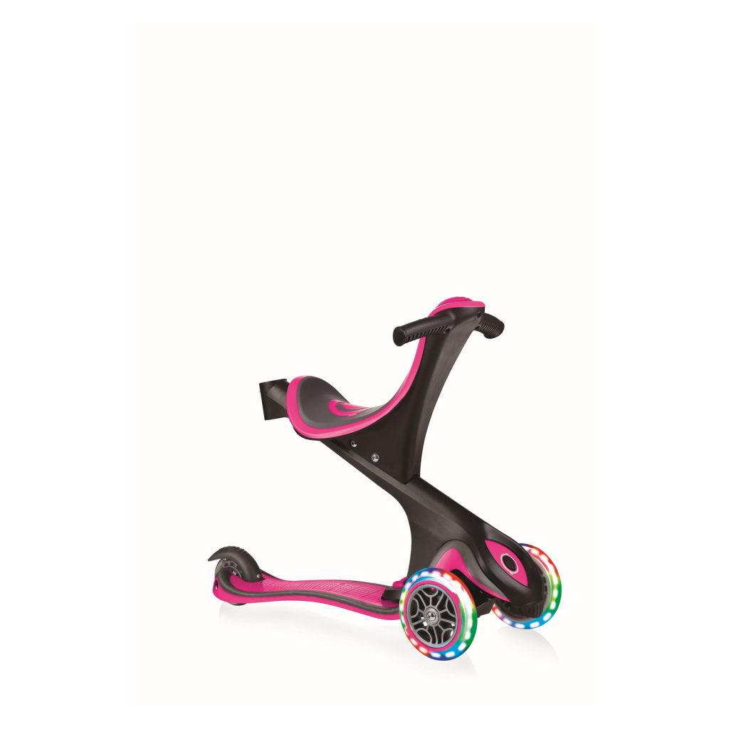 Самокат Globber EVO COMFORT LIGHTS 5 в 1 Рожевий, колеса з підсвіткою (459-110) - зображення 6