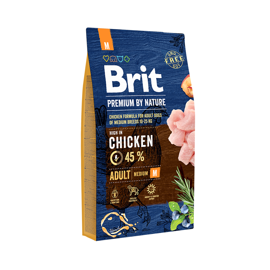 Сухий корм для собак Brit Premium Dog Adult M 8 кг (8595602526369) - зображення 1