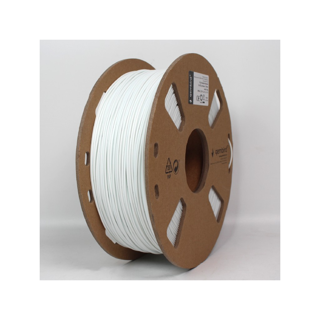 Пластик для 3D-принтера Gembird PLA Flexible, 1.75 мм, White (3DP-PLA-FL-01-W) - зображення 2