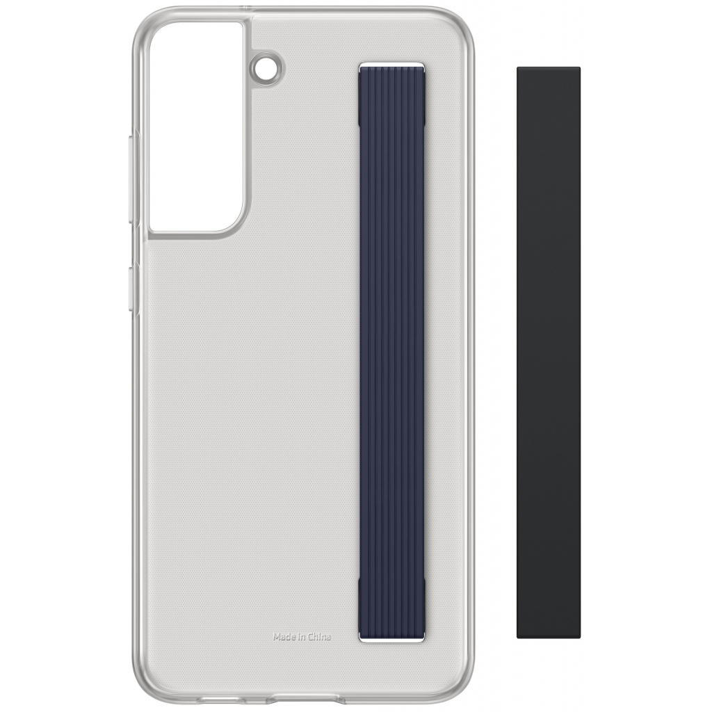 Чохол до мобільного телефона Samsung Clear Strap Cover Galaxy S21 FE (G990) Dark Gray (EF-XG990CBEGRU) - зображення 2